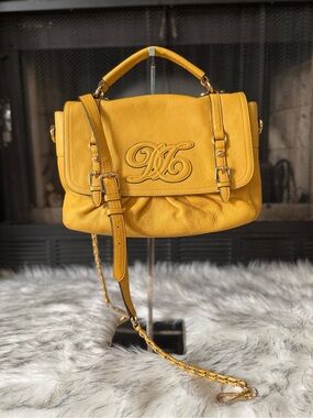 Daks Mustard Yellow Satchel with Sling